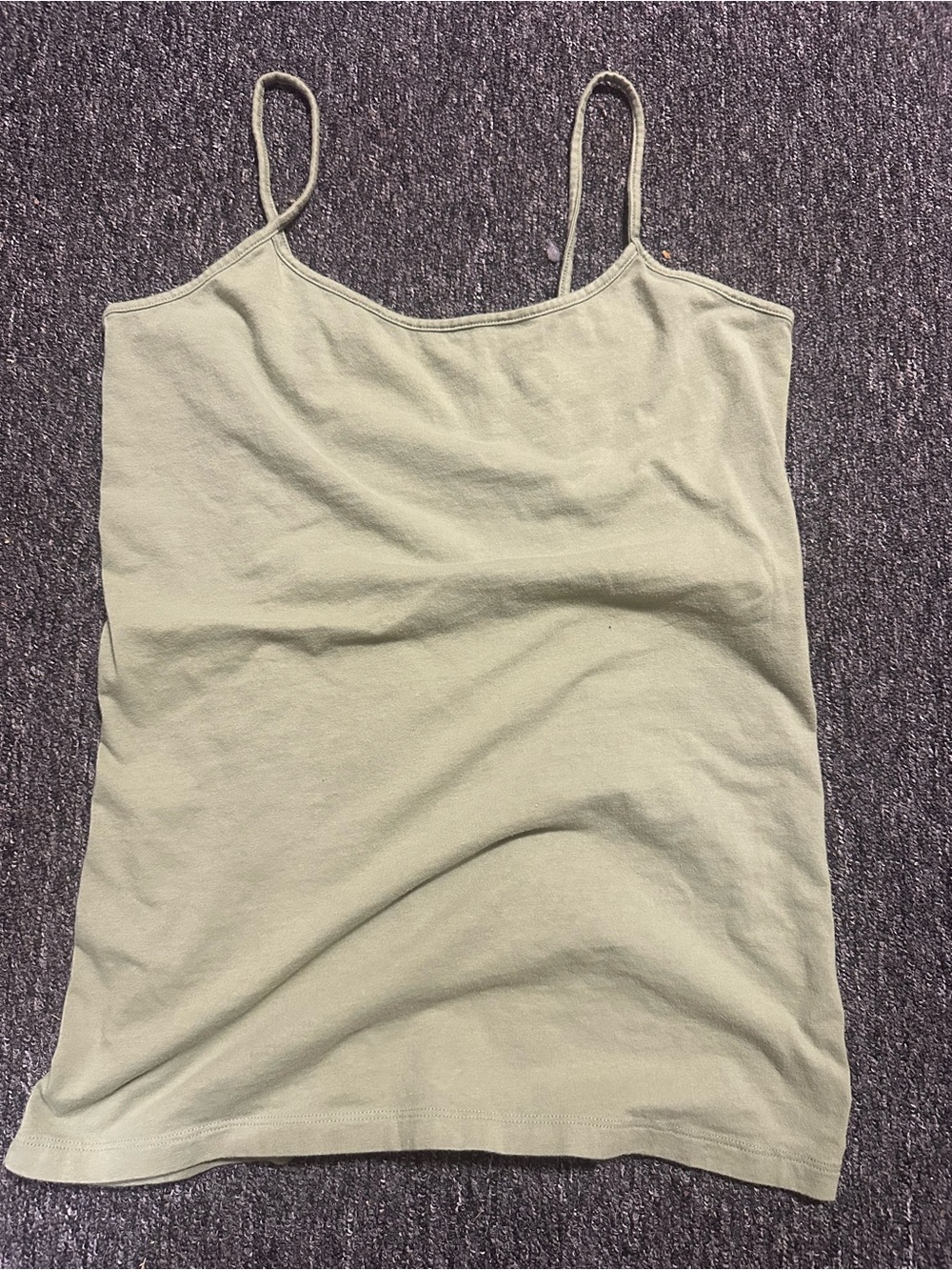 No Boundaries Light Olive Green Spaghetti Strap Tank Top